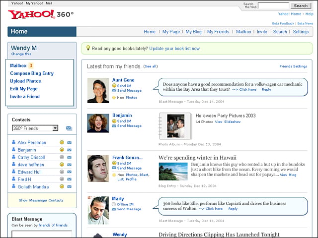 Yahoo 360 blog screenshots - Search Engines - News & Reviews - eWeek.com