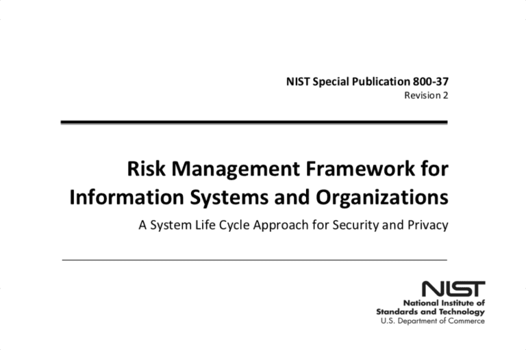 NIST Releases Risk Management Framework Update