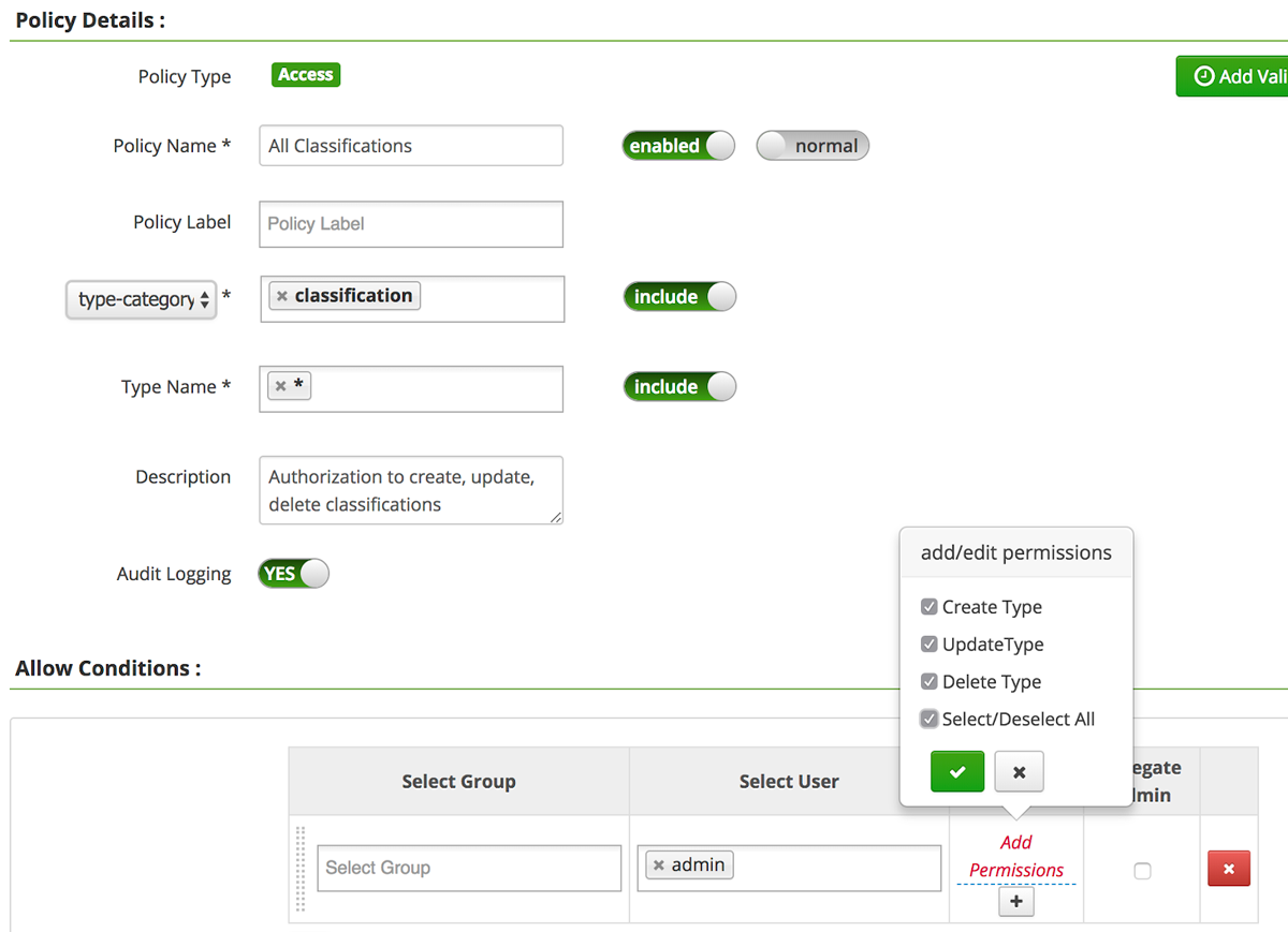 Apache Atlas - data governance dashboard