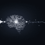 Visual concept of a learning AI.