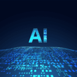 Abstract concept of big data and artificial intelligence.