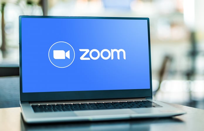Zoomtopia 2023: Zoom Redefines Document Collaboration Laptop computer displaying logo of Zoom.