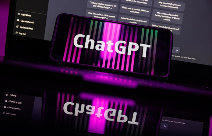 Companies Still Divided After the Launch of ChatGPT Enterprise ChatGPT logo on computer.