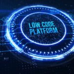Low Code software development platform technology concept.
