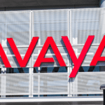 Avaya sign displayed at their HQ in Silicon Valley.