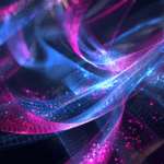 Futuristic digital art illustration of data background.