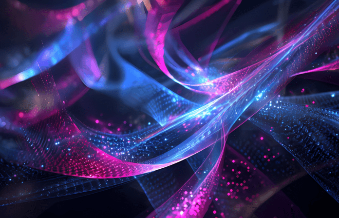 Futuristic digital art illustration of data background.