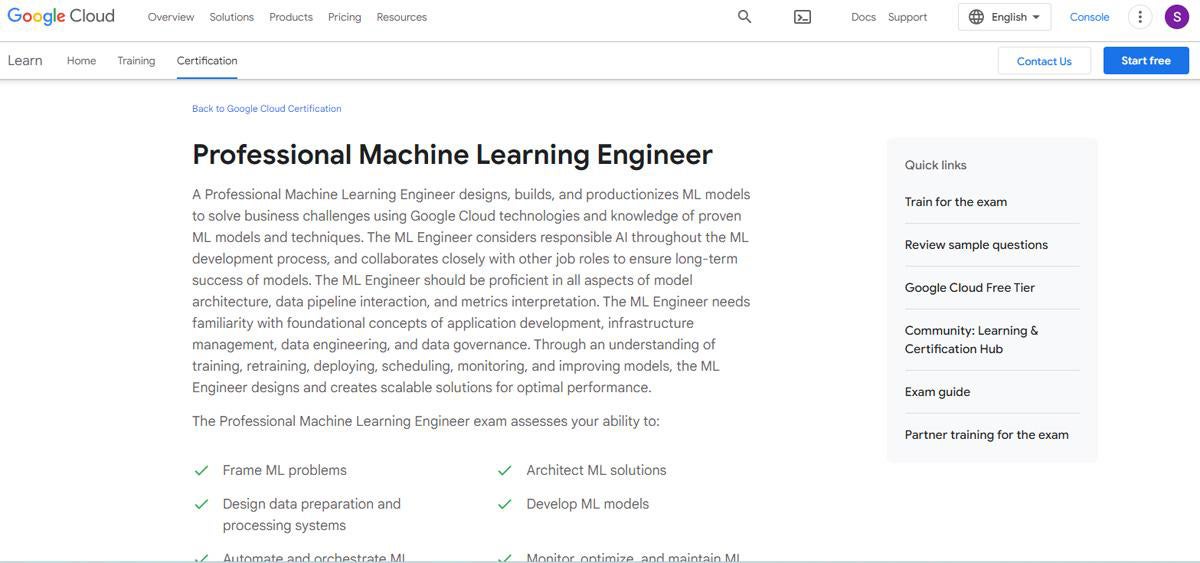 Professional Machine Learning Engineer