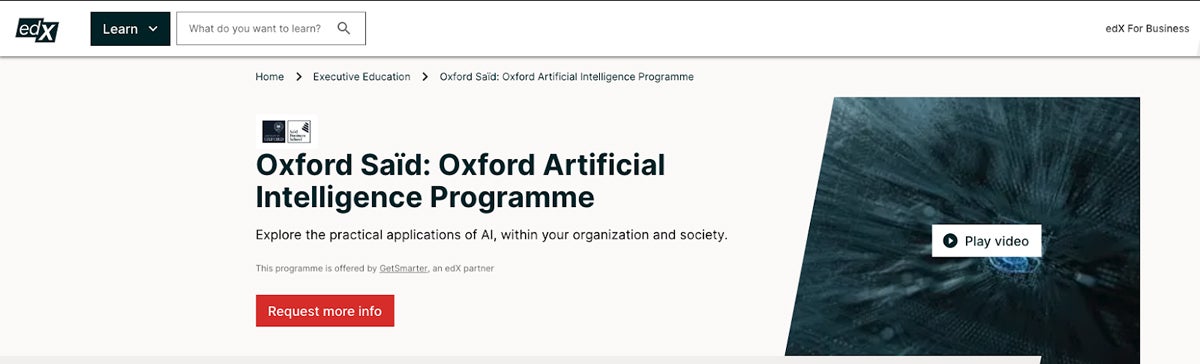 Oxford Artificial Intelligence Programme