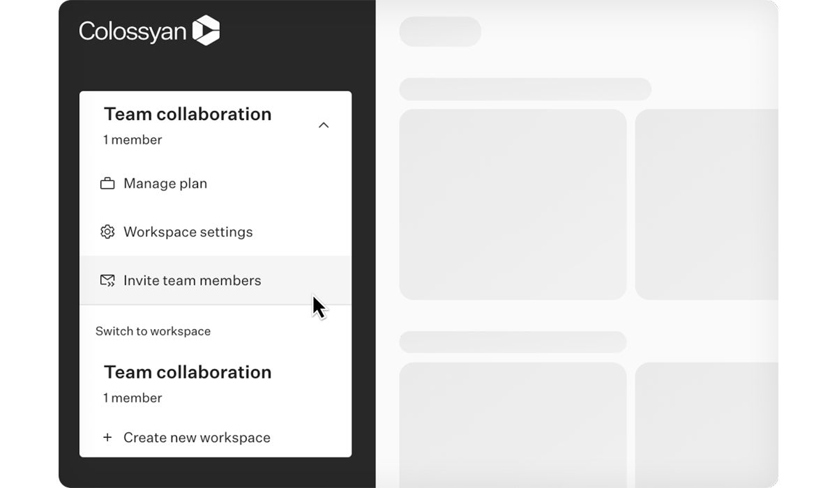 Similar to many project management platforms, Colossyan offers a workspace setup to make it easier for video and creative teams to collaborate on projects.