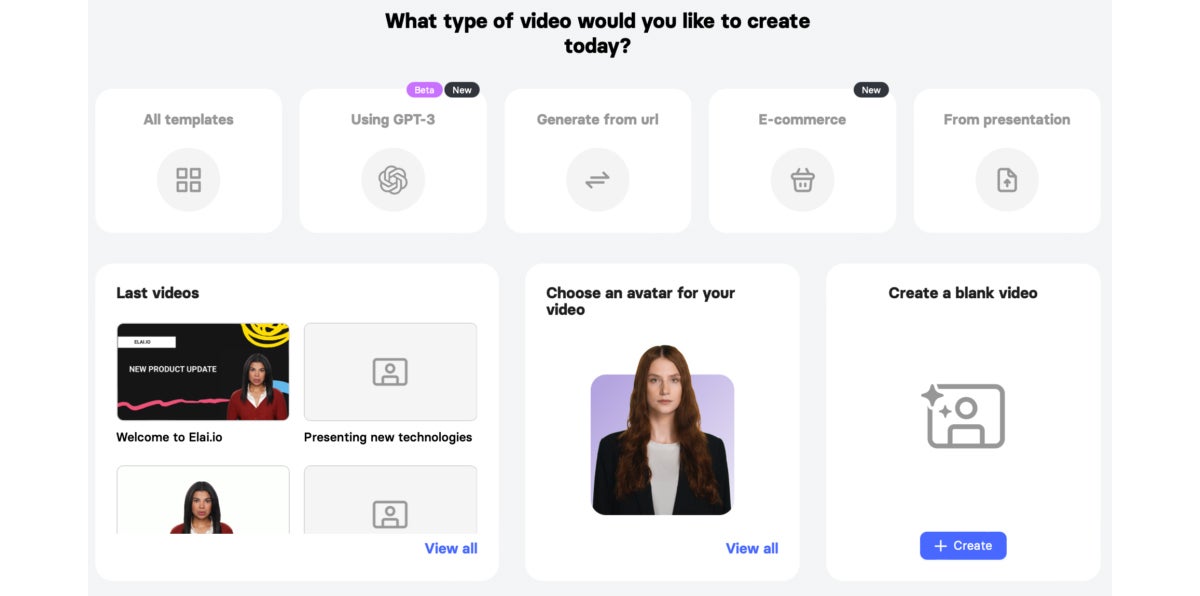 With Elai, users can take advantage of built-in templates, GPT-3 capabilities from OpenAI, as well as their own personal resources for video creation.