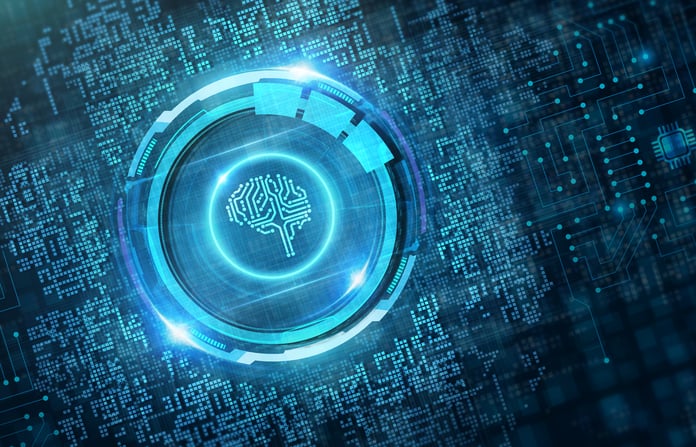 6 Best Machine Learning Certificate Programs of 2024 Virtual brain icon on a digital background.