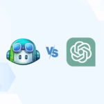 Versus graphic featuring the icons of GitHub Copilot and ChatGPT.
