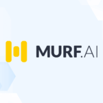Review graphic featuring the logo of Murf AI.