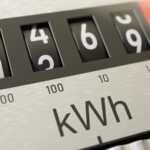 Close up shot of an electric meter.