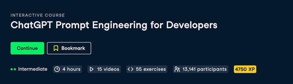 ChatGPT Prompt Engineering for Developers