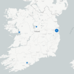 Map of data centers in Ireland