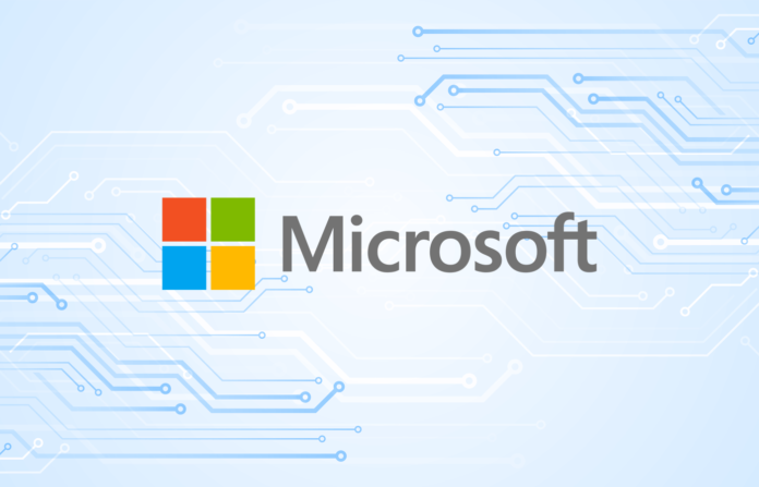 News graphic featuring the logo of Microsoft.