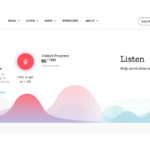 A screenshot of Mozilla's Common Voice homepage featuring options to contribute voice clips or validate recorded voices.