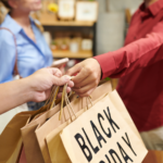 Image of a Black Friday sale scam concept.