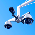 Close up image of a CCTV camera.