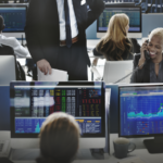 Photo of an online stock exchange team.
