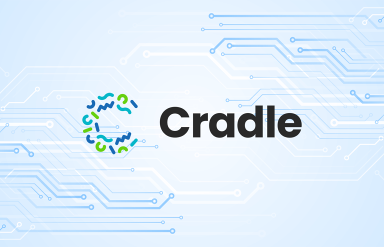 News graphic featuring the logo of Cradle.