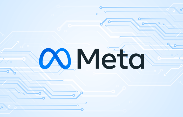 News graphic featuring the Meta logo.