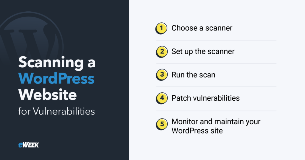 Scanning a WordPress Website infographic.