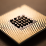 Close up shot of a microchip.