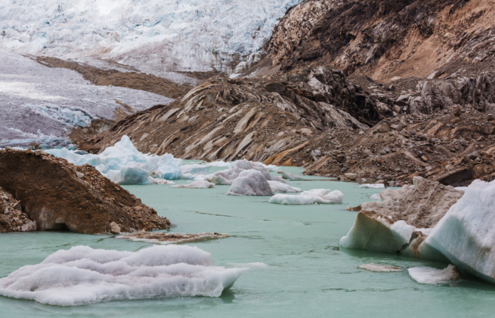 A lake in glacier.