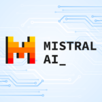 News graphic featuring the logo of Mistral AI.