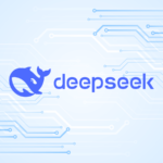 News graphic featuring the logo of Deepseek