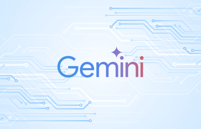 News graphic featuring the logo of Google Gemini.