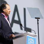 Marc Benioff while making a speech.