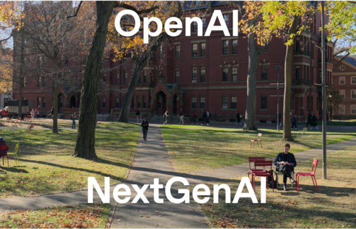 Screenshot from OpenAI’s official NextGenAI video.