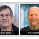 Profile photos of Andrew Barto and Richard Sutton.