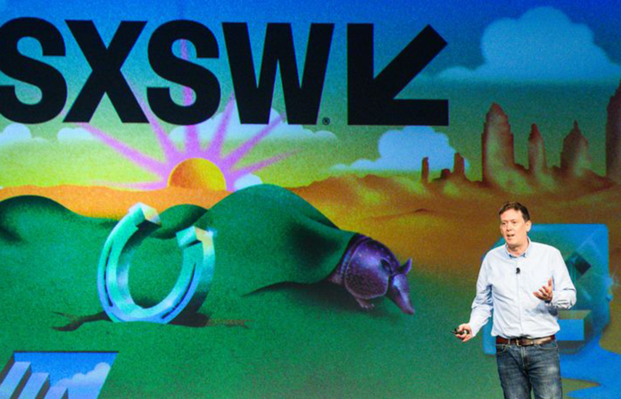 Niall Firth at the 10 Breakthrough Technologies of 2025 session, SXSW 2025, photography by Chris Saucedo, US.