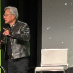 NVIDIA CEO Jensen Huang speaks during a press Q&A during NVIDIA GTC in San Jose, California on March 19.