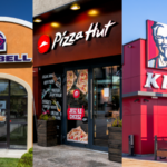 Restaurant screenshots of Taco Bell, Pizza Hut and KFC.
