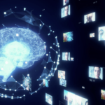 AI image analysis and deep learning concept.