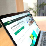 Shopify website on laptop.