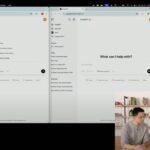 Screenshot of an OpenAI demo video of AI model GPT 4.5 with researchers.