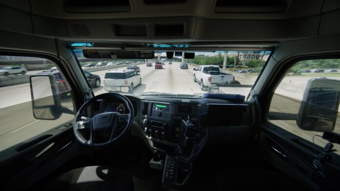 Aurora’s self-driving truck in Texas.