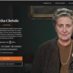 Screenshot of BBC Maestro site featuring the Agatha Christie writing course.