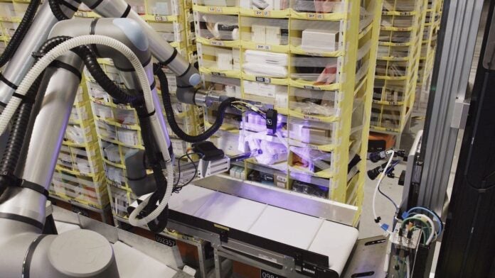 Amazon’s Vulcan robot.