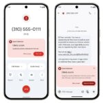 Google image of an Android device with scam detection features.