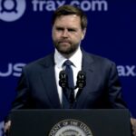 Screenshot from video of US Vice President JD Vance giving a keynote at a Bitcoin event on May 28, 2025 in Las Vegas.