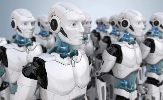 Crowd of robots.
