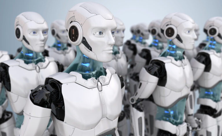 Crowd of robots.